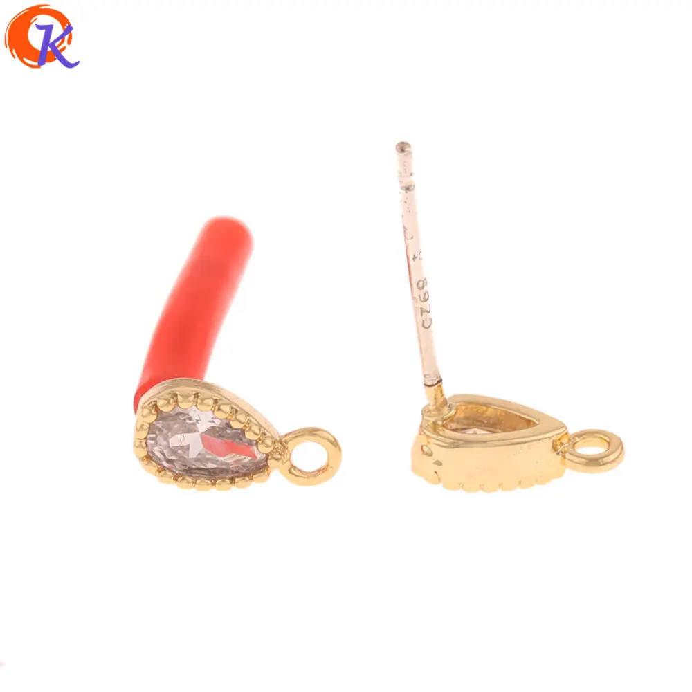 

Cordial Design 30Pcs 4*8MM Jewelry Accessories/Hand Made/Genuine Gold Plating/DIY Earring Making/Earring Stud/Earring Findings