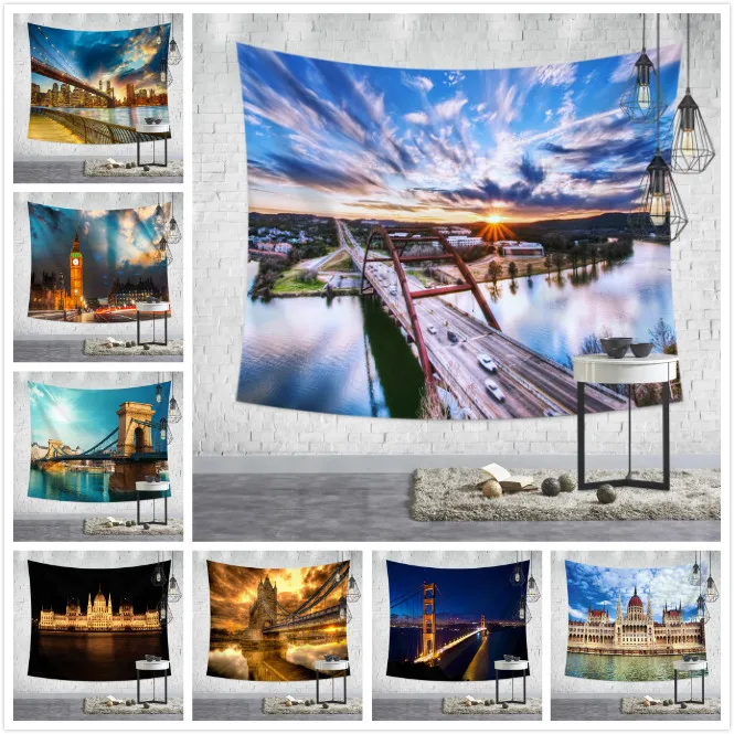 

Scenic Attraction Printed Pattern High Quality Tapestry Wall Hanging Decoration Furnishing Picnic Beach Camping Bohemian Blanket