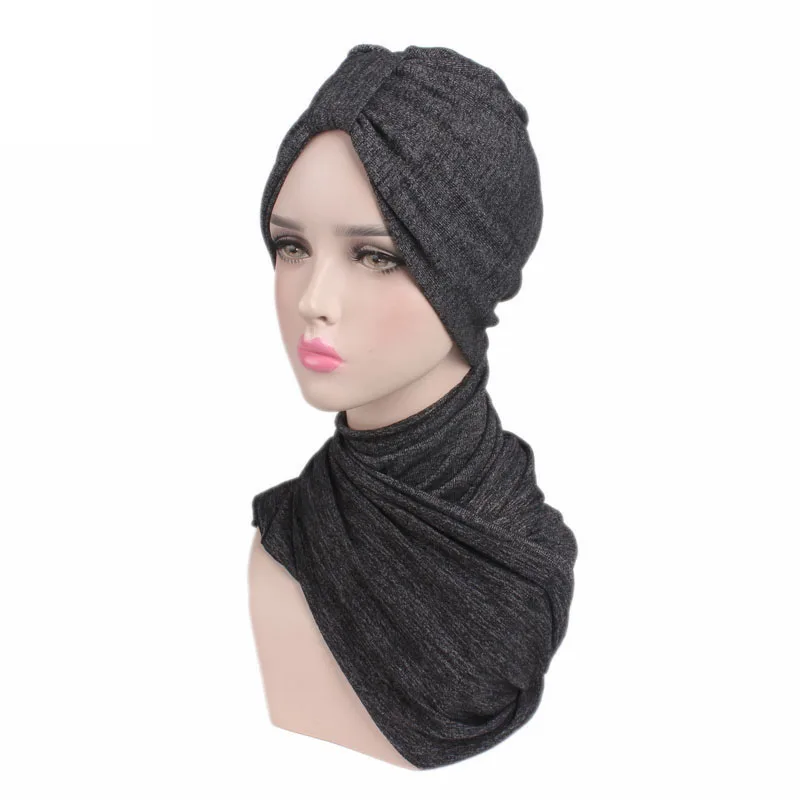 Для женщин мягкий длинный платок шапка; шарф шапка мусульманская шапка Волшебная чалма; бандана повязки хиджаб Обёрточная бумага индийский головы Обёрточная бумага