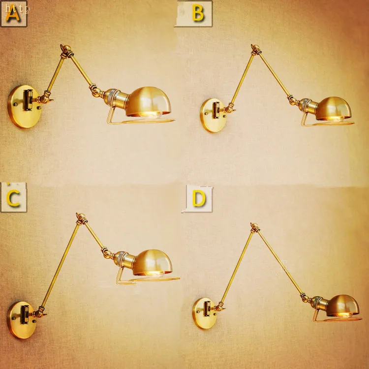 

Arandela Antique Retro Loft Style Industrial Vintage Wall Lamp Lights Adjustable Swing Long Arm Light Wall Sconce Apliques Pared