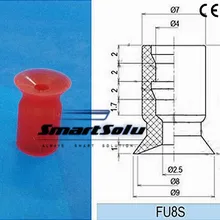 SMC Тип пневматические части красные плоские круглые Вакуумные присоски FU8S