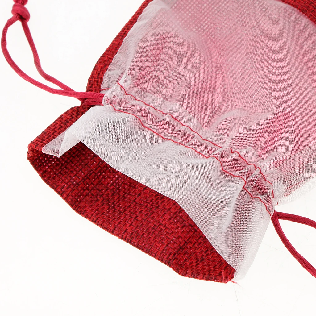 10pcs Cotton Linen Sack Jewelry Pouch Drawstring Bag Wedding Favor 15 x 10cm | Дом и сад