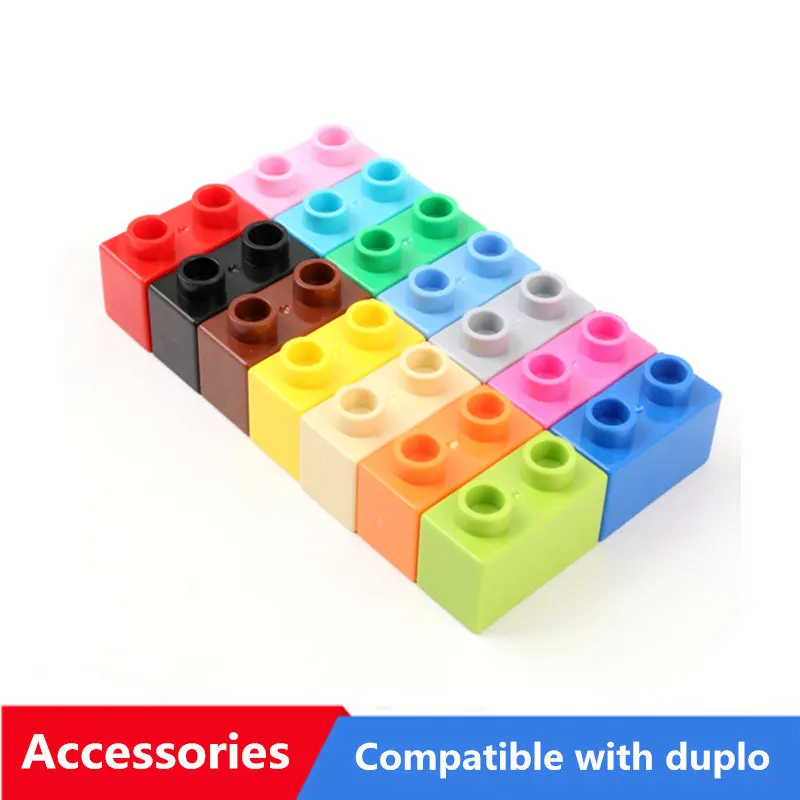 

Diy Big Size Particle Building Blocks 1X2 Thick Bricks Bulk Accessories Compatible With Legoingly Duploed Toys For Baby Kid Gift
