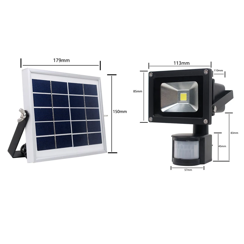 LUCE 4 LED PANNELLO SOLARE RICARICABILE SENSORE DI MOVIMENTO GIARDINO ESTERNO