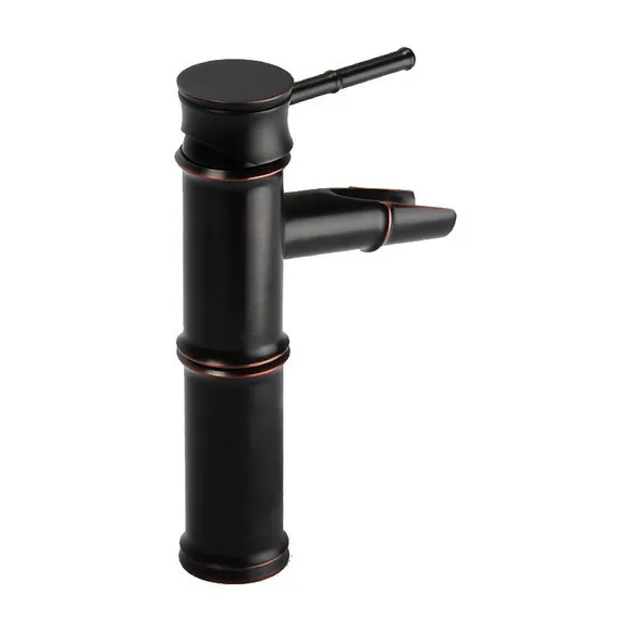 أسود مقبض الخيزران النفط مفروك النحاس واحدة حوض خلاط صنبور الحمام الغرور Chg030 أسود مقبض الخيزران النفط مفروك النحاس واحدة حوض خلاط صنبور الحمام الغرور Chg030