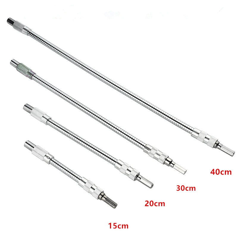 

1/4 Inch 105 Degree Wrench Hex Bit Drive Flexible Drill Shaft Electronics Drill Black Connecting Link Electric Screwdriver