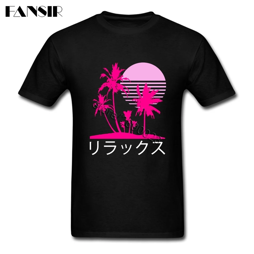 

Classic Men's T Shirts Vaporwave Aesthetic Short Sleeve Cotton O Neck T Shirt For Male Tee Shirt
