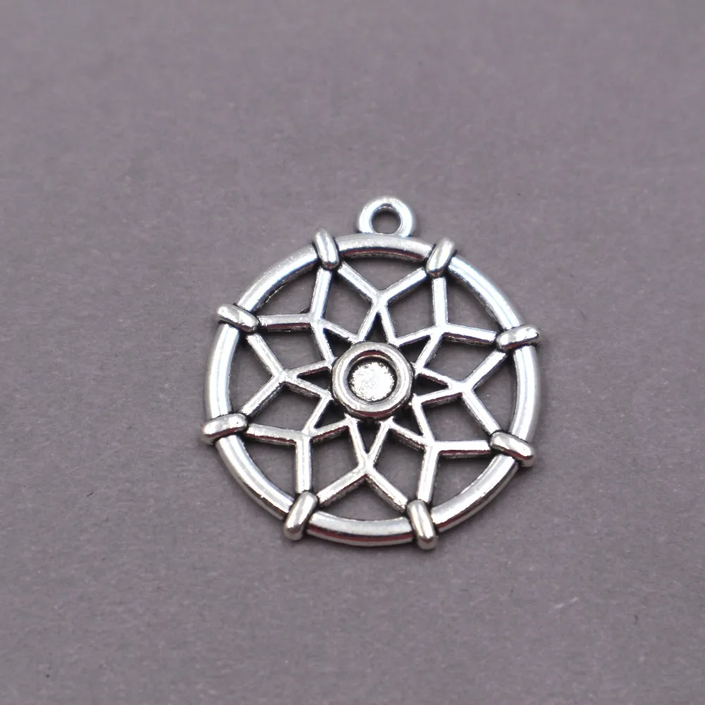 

6Pcs/lot Metal Alloy Vintage Dreamcatcher connector Charms For Jewelry Diy Findings Dreamcatche connector pendant 30*27*2mm
