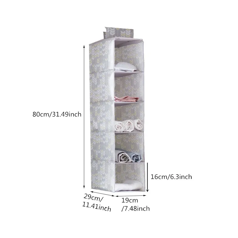 5-Слои подвесные органайзеры Костюмы нижнее белье Полотенца бюстгальтер сортировочная коробка для хранения гардероба сумка держатель двери стены аксессуары