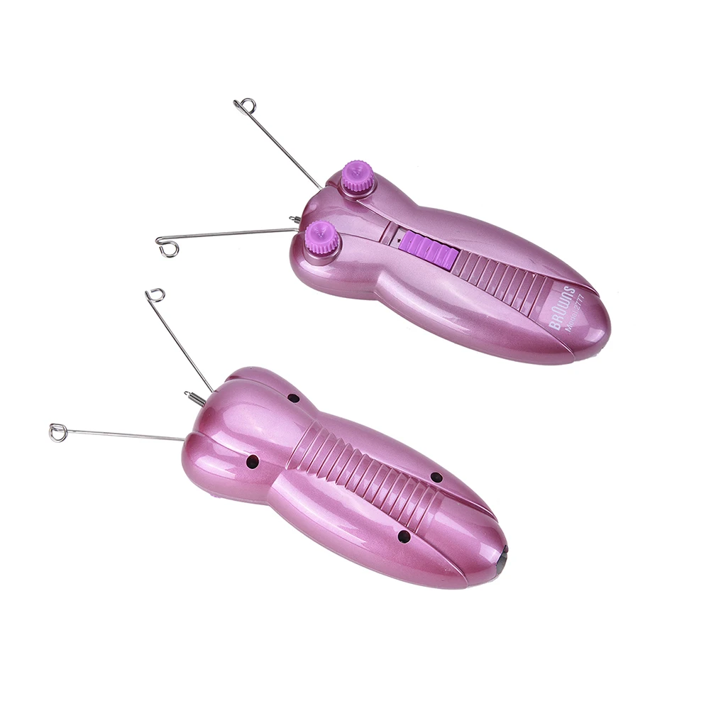 1 набор, электрический эпилятор для тела, лица, лица, удаления волос, Defeatherer, хлопковая нить, эпилятор, бритва для женщин, розовый