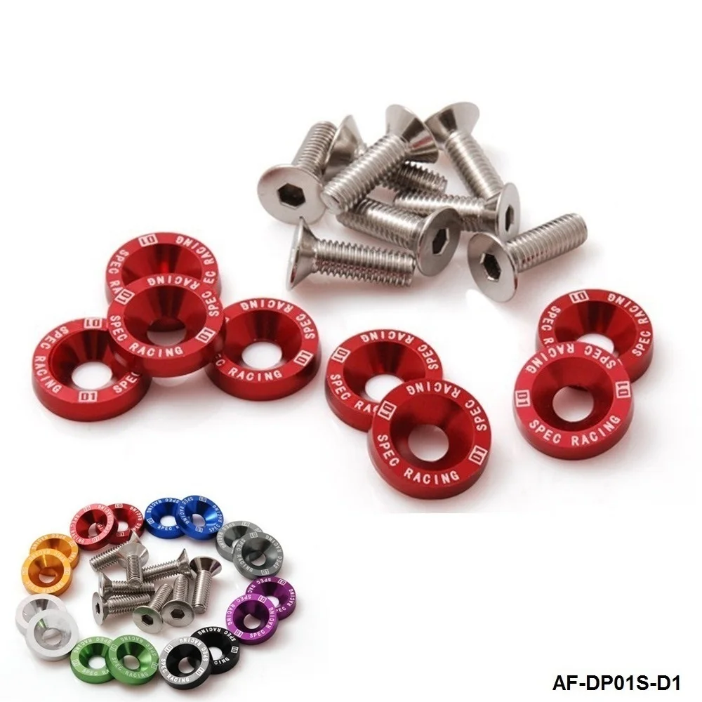 

D1 Spec 8 Pcs M6 x 20 Headlights Bumpers Fender Washers Kit Bolt Screw Engine Black Color Fit For HONDA AF-DP01S-D1