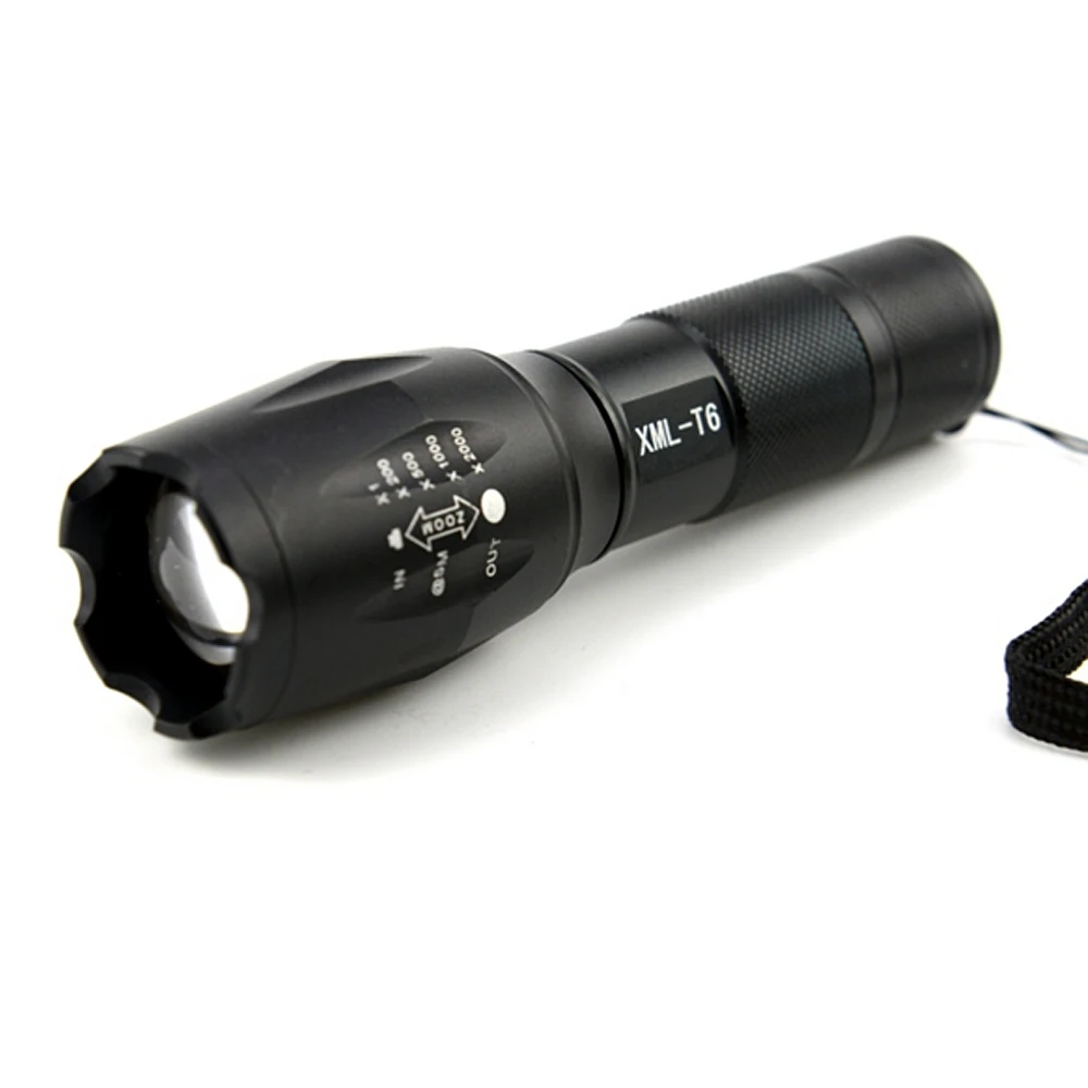 

USA EU Top Selling Style E17 CREE XMLT6 2000LM Aluminum Zoomable cree led flashlight Torch lamp light for AAA or 1x18650 battery