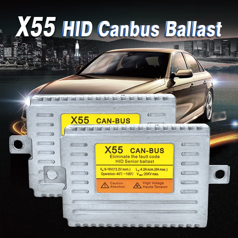 SKYJOYCE 1 Pair DLT X55 HID Canbus Ballast 12V 55W Fast Bright X55
