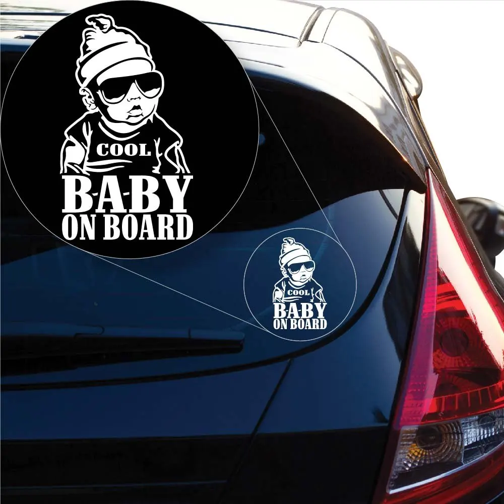 

Cool Baby on Board Decal Sticker for Car Window, Laptop and More # 1006 (7" X 4.1", White) Car Stickers Back To The Future