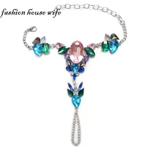 Alloy Rhinestone Anklet Boutique Series Punk Exaggerated Sexy Foot Ornaments