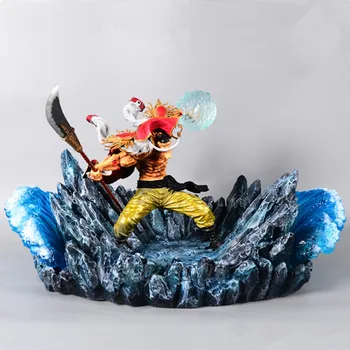 

26CM One Piece White Beard Seismic Shock Battle Ver Statue Resin Furious Edward Newgate Action Figure Collectible Model Toy Gift