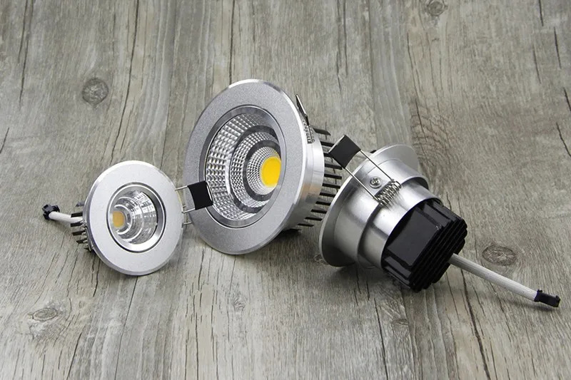 [DBF] Silver Ultra gorgeous Dimmable LED COB Downlight AC110V 220V 6W9W12W15W Recessed LED Spot Light Decoration Ceiling Lamp (13)