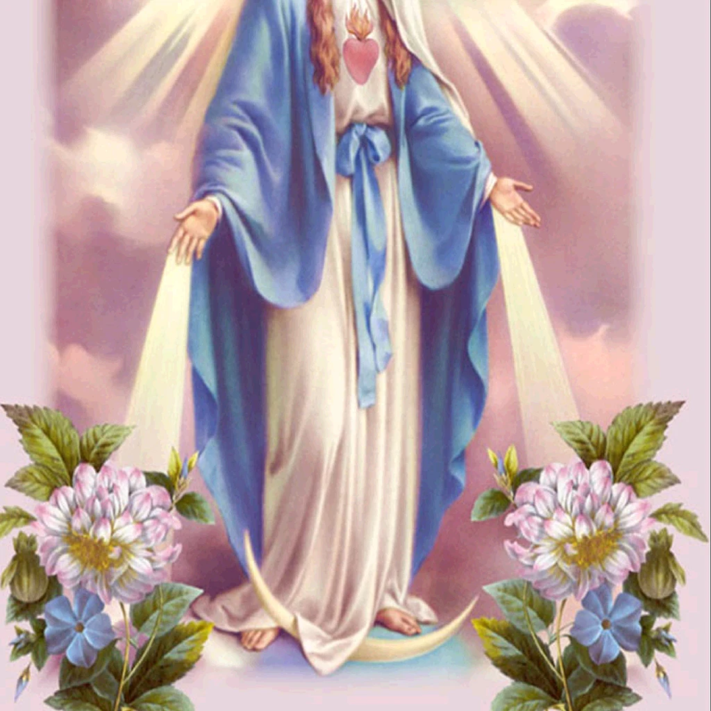 5D Diamond Diy Painting Handmade Virgin Mary Cross Stitch For Home Decor
