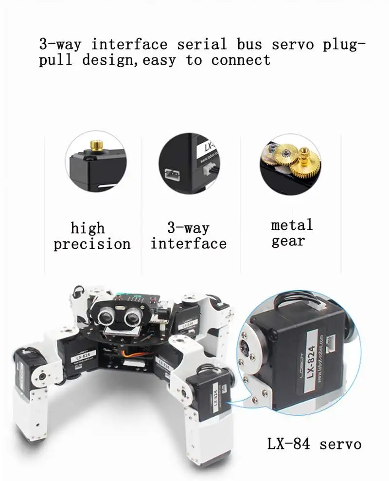 LOBOT Alienbot Raspberry Micro:bit Programmable Multifunctional PC/APP Control Smart RC Robot