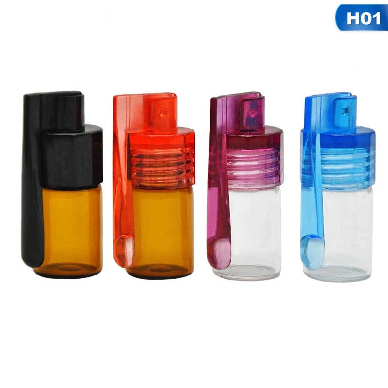 36 мм/51 мм стеклянная бутылка нюхательная трубка Botella пуля акриловые таблетки случае случайный цвет - Цвет: 36mm Random 1Pc