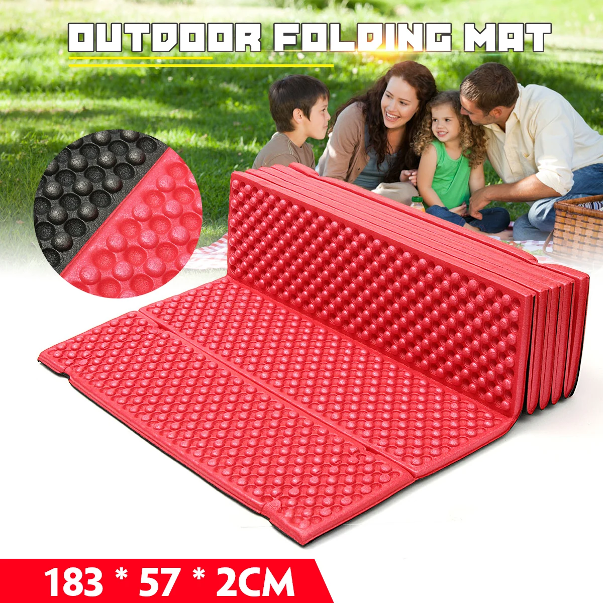 

Outdoor Camping Mat Ultralight Foam Picnic Mat Folding Egg Slot Beach Mat Tent Sleeping Pad Moistureproof Camping Mattress