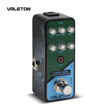 

Valeton Multi Effects Guitar Pedal Coral MDR of Reverb Delay Chorus Phaser Vibrato Tremolo Flanger Digital Analog Delay