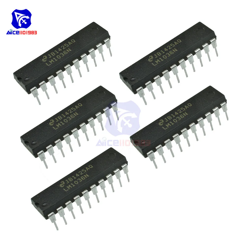 

5 PCS/Lot IC Chips LM1036 LM1036N TONE/VOL/BAL DUAL DC 20-DIP Original Integrated Circuits