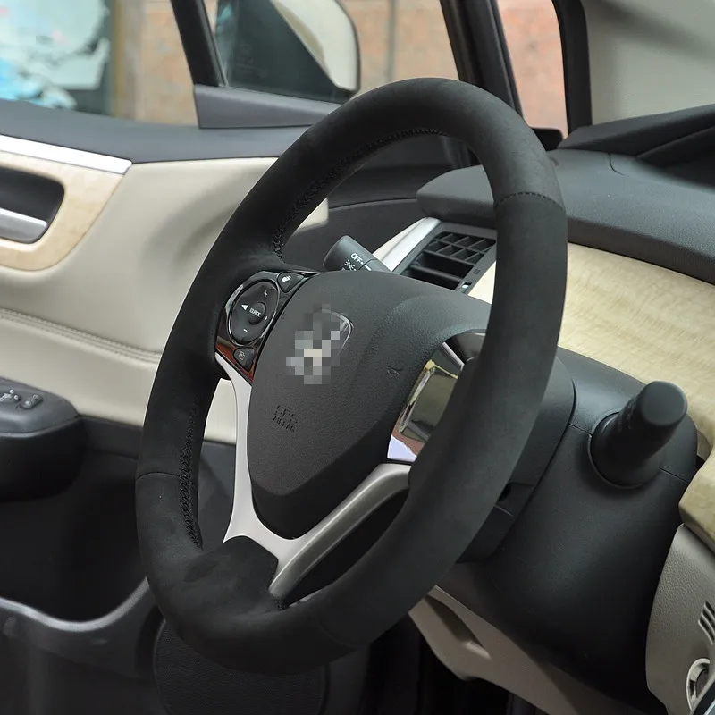 Чехол на руль из черной замши для Honda Civic 2012- 2014 | Автомобили и мотоциклы