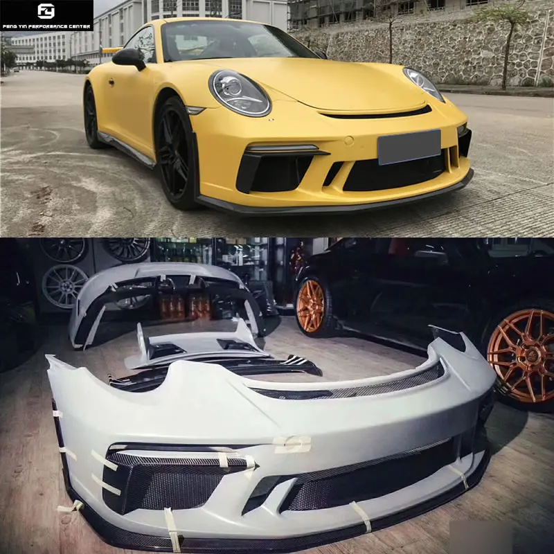 

911 991.2 GT3 Style front bumper rear bumper side skirts rear spoiler for Porsche 911 Carrera 991.2 GT3 style Car body kit 16-18