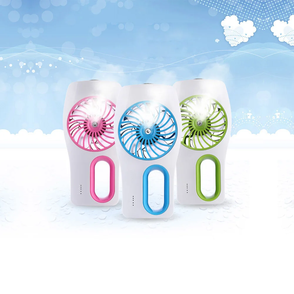 USB Mini Humidifier + Air Cooling Fan Mini Fans Office Air Diffuser