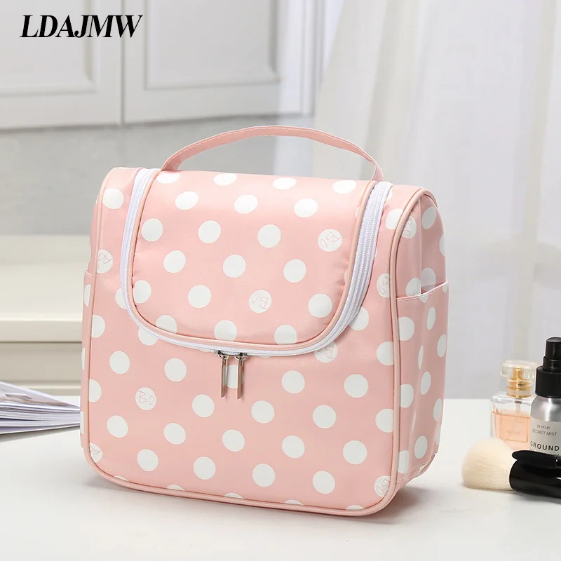 

LDAJMW Travel PU Leather Cosmetic Bag Multifunctional Makeup Storage Bag Wash Handbag Organizer