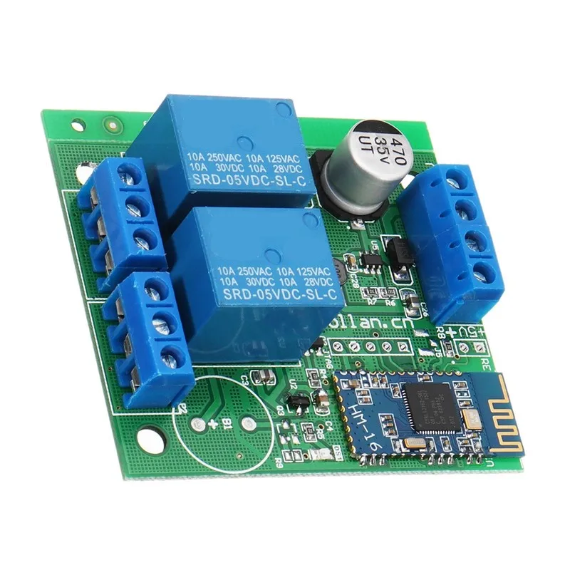 

ZL-RC02 Bluetooth switch 2 channel relay module for mobile phone wireless remote control Bluetooth door opening module