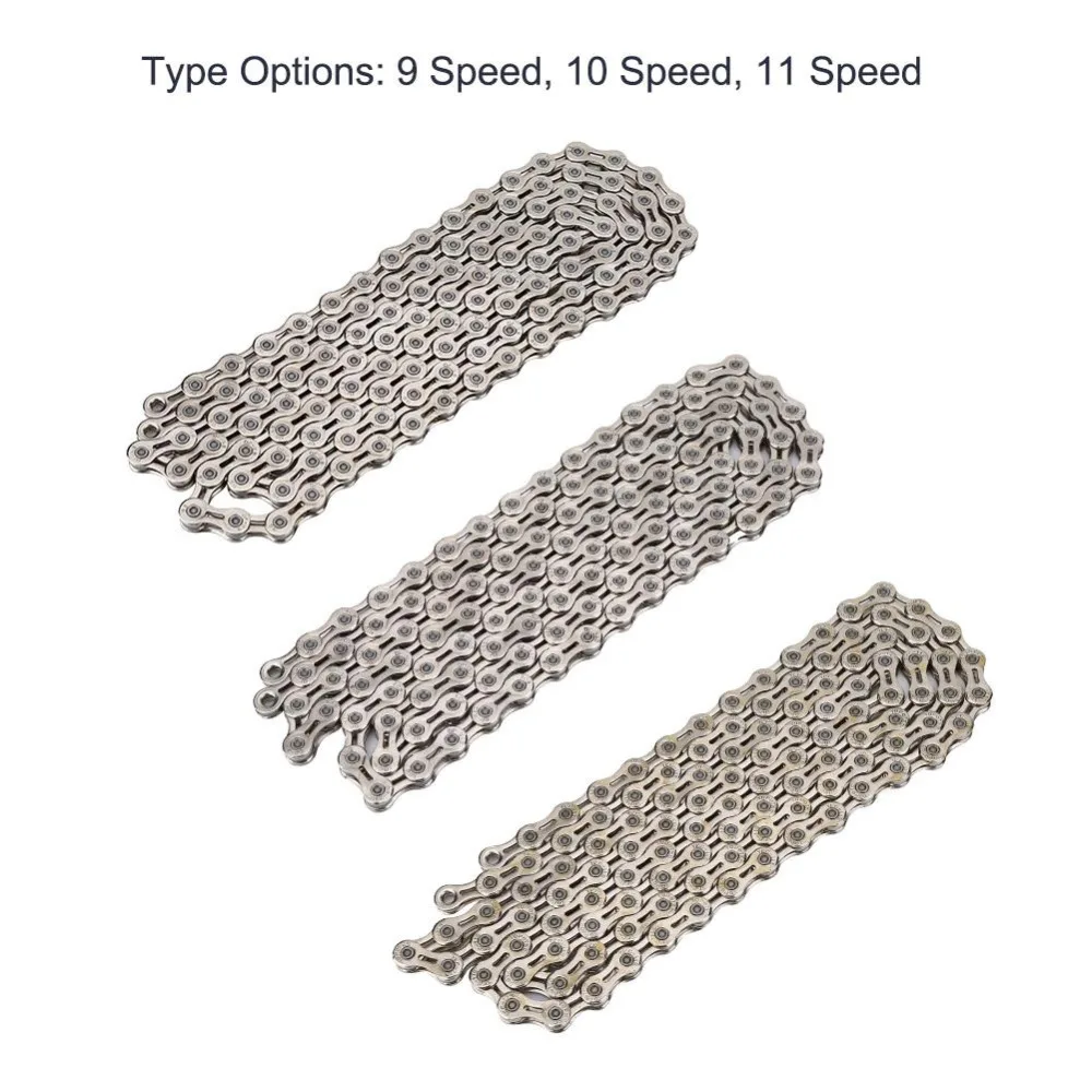 

Ultralight Hollow-out MTB Bike Chain Bicycle 9/10/11 Speed Chain 116 Links Replacement Parts for Road Bike Bicycles