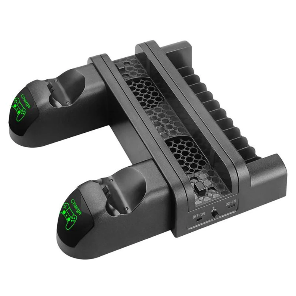 

2019 New PS4 Slim Pro Multi-function Charging Stand PS4 Host Cooling Rack Game Controller Charger Pro Gaming Accessories