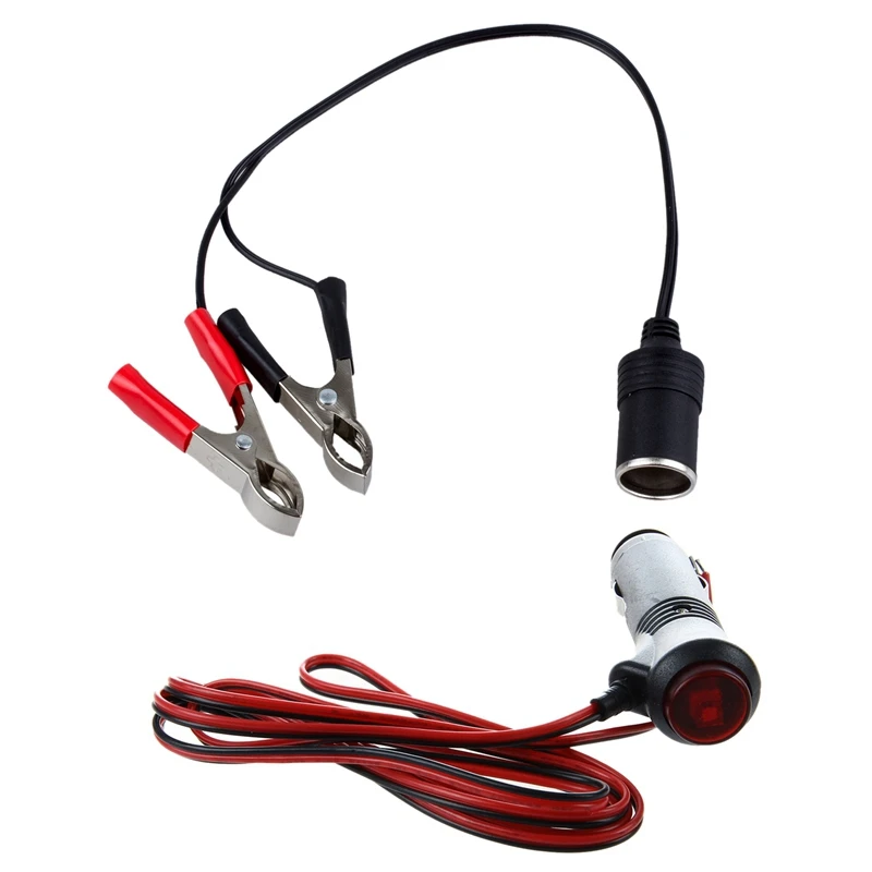 

Car Battery Terminal Clip-On Cigarette Lighter Power Socket Adaptor 12v Camping & Universal Car Motorcycle Truck Cigarette Lig