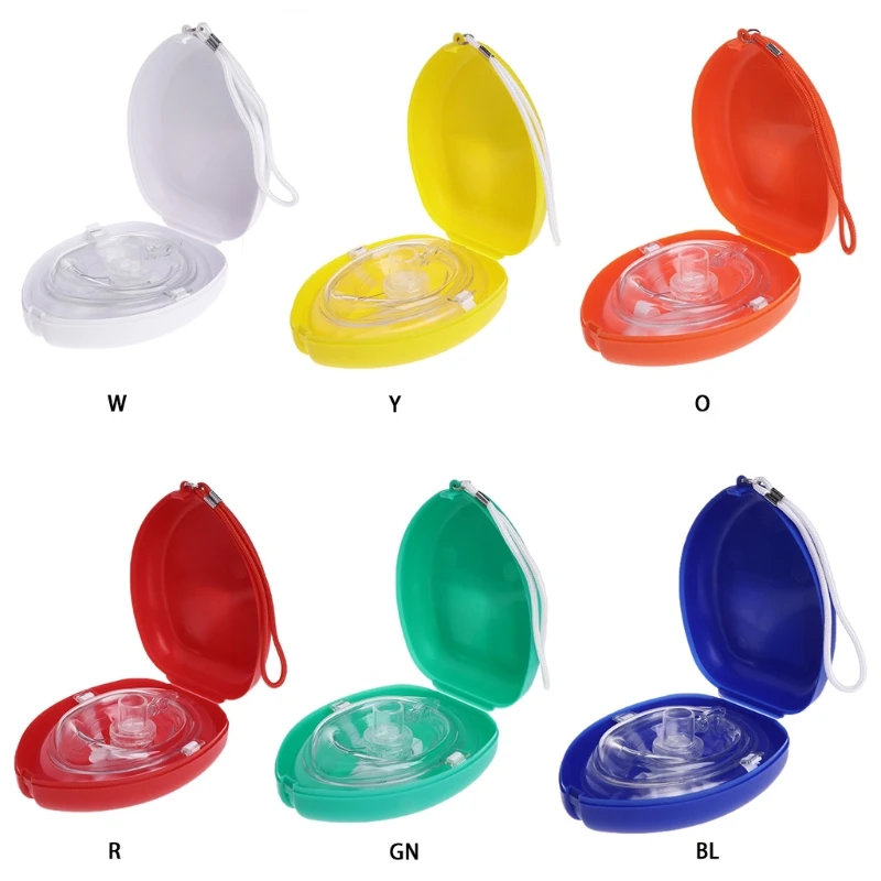 

CPR Face Protect Mask Shield First Aid Training One Way Valve Filter Simple Case