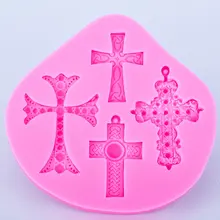 Cross Food grade fondant cake silicone mold