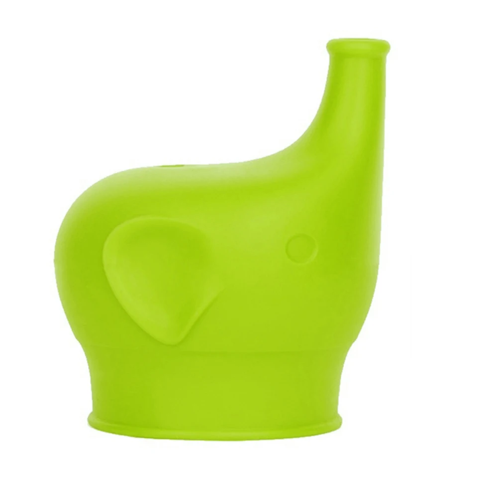 Elephant Shape Suction Cup Cover Kid Silicone Sippy Lids Suck Bottle Trainingcup