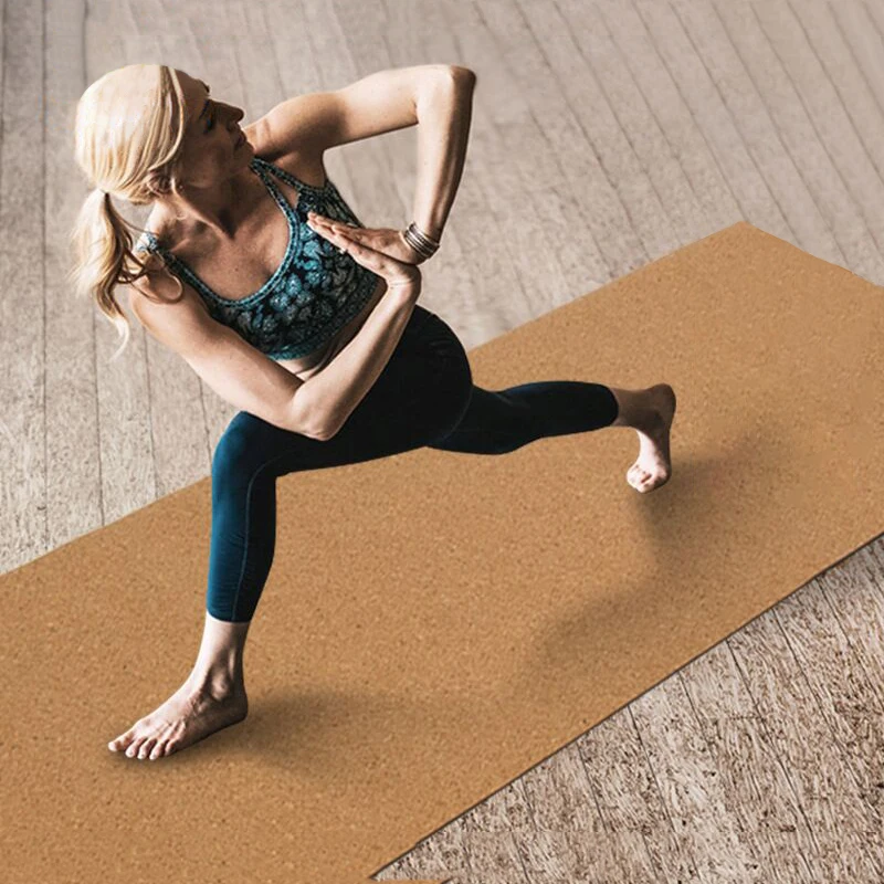 

4/5/6 mm Natural Cork Yoga Mat 183*61cm TPE Anti-skid Fitness Mats Gym Exercise mat Gymnastics Pilates Sport Mat Skin-friendly