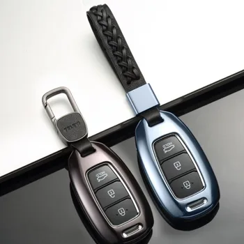 

Aluminum Alloy Car Key Case Shell Cover For Hyundai i30 Ix35 Solaris Azera Grandeur Ig Accent Santa Fe Palisade KONA Encino