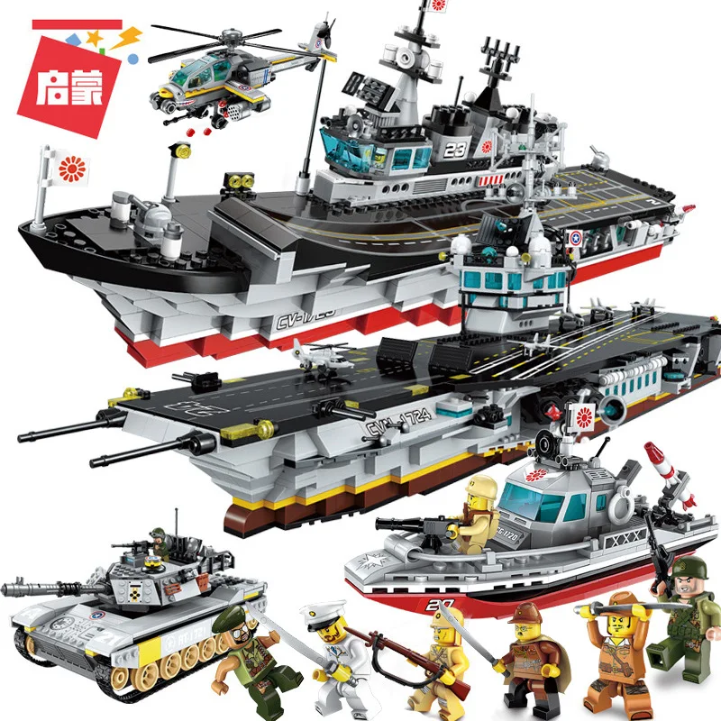

ENLIGHTEN 1724 Military Tactical Espionage Aircraft Carrier Building Blocks Sets Kids Toy For Christmas Compatible With Legoings