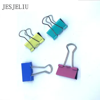 

5pcs Colorful Metal Binder Clips Paper Clip 25mm Office Learning Supplies Color Random