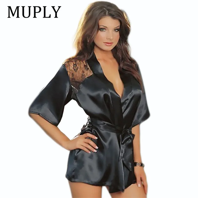 Ropa interior de mujer Sexy de encaje de satén