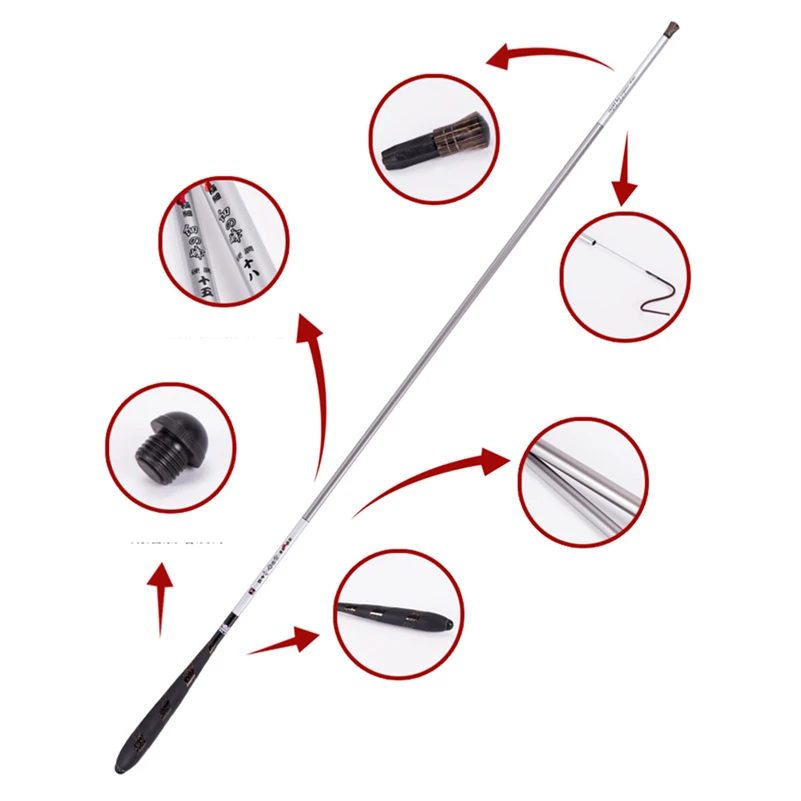 Fluxo de Fibra de Alto Vara de Pesca Pólo de Pesca Novo Carbono Telescópica Ultra Leve Ultrafino Pesca da Carpa Pólo Mão Frete Grátis 4 Varas de pescar