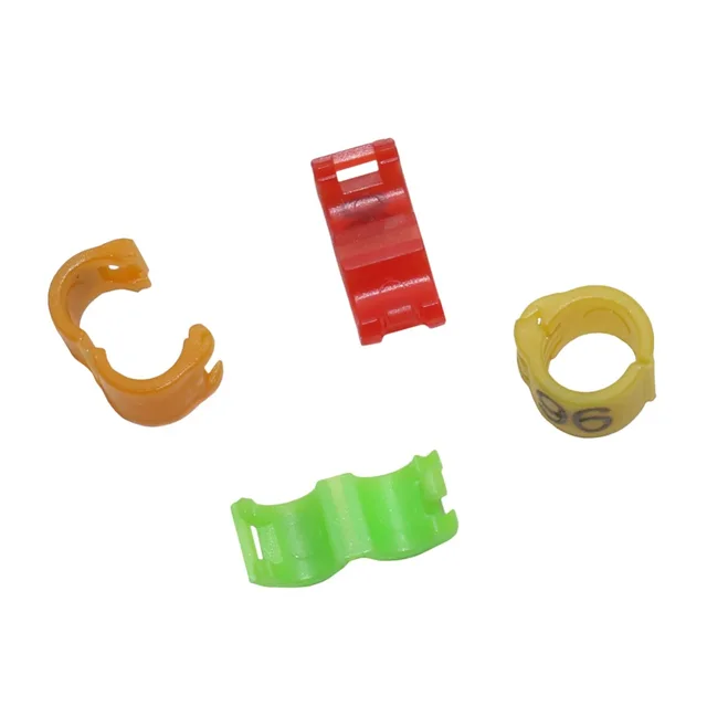 100 Pcs / lot Bird clip ring 2.7mm 3mm 4mm 4.5mm 5mm Plastic foot rings Colorful birds, Acacia birds pigeon All kinds of bird fo