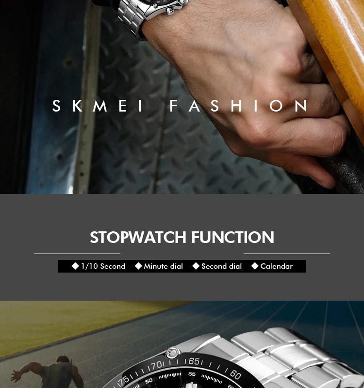 Skmei 1393 Quartz Watch Men Stainless Steel Strap Waterproof Watches Date  Clock Man Fashion Casual Sport Watch - Quartz Wristwatches - AliExpress
