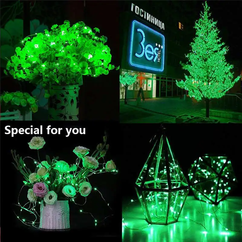 Solar Powered Copper Wire LED String Lights 10M Waterproof Fairy Light for Christmas Garden Holiday Decoration 100 led #2n14 (35)