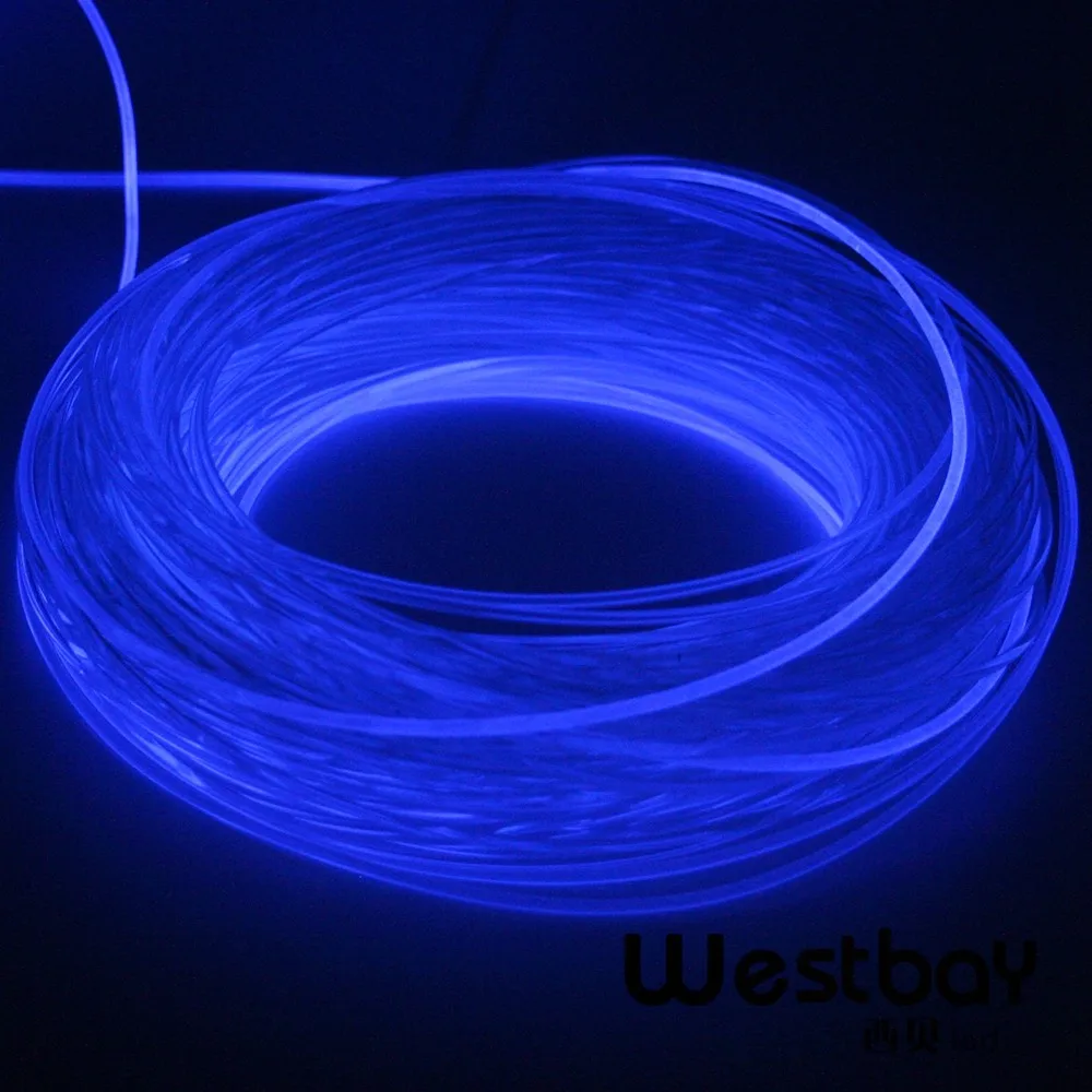 5 метров 4,0 мм Боковой светящийся волоконно-оптический кабель для автомобиля оптоволоконный свет волокно
