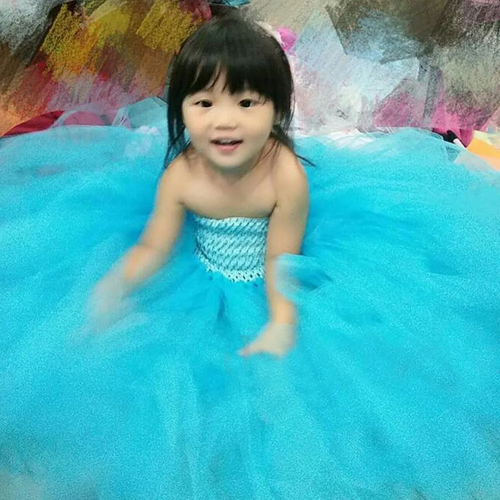 2017 Hot 9'' Crochet Tube Top Tutu Elastic Waistband Headband Women Girl Princess Hair Band Girls Skirt