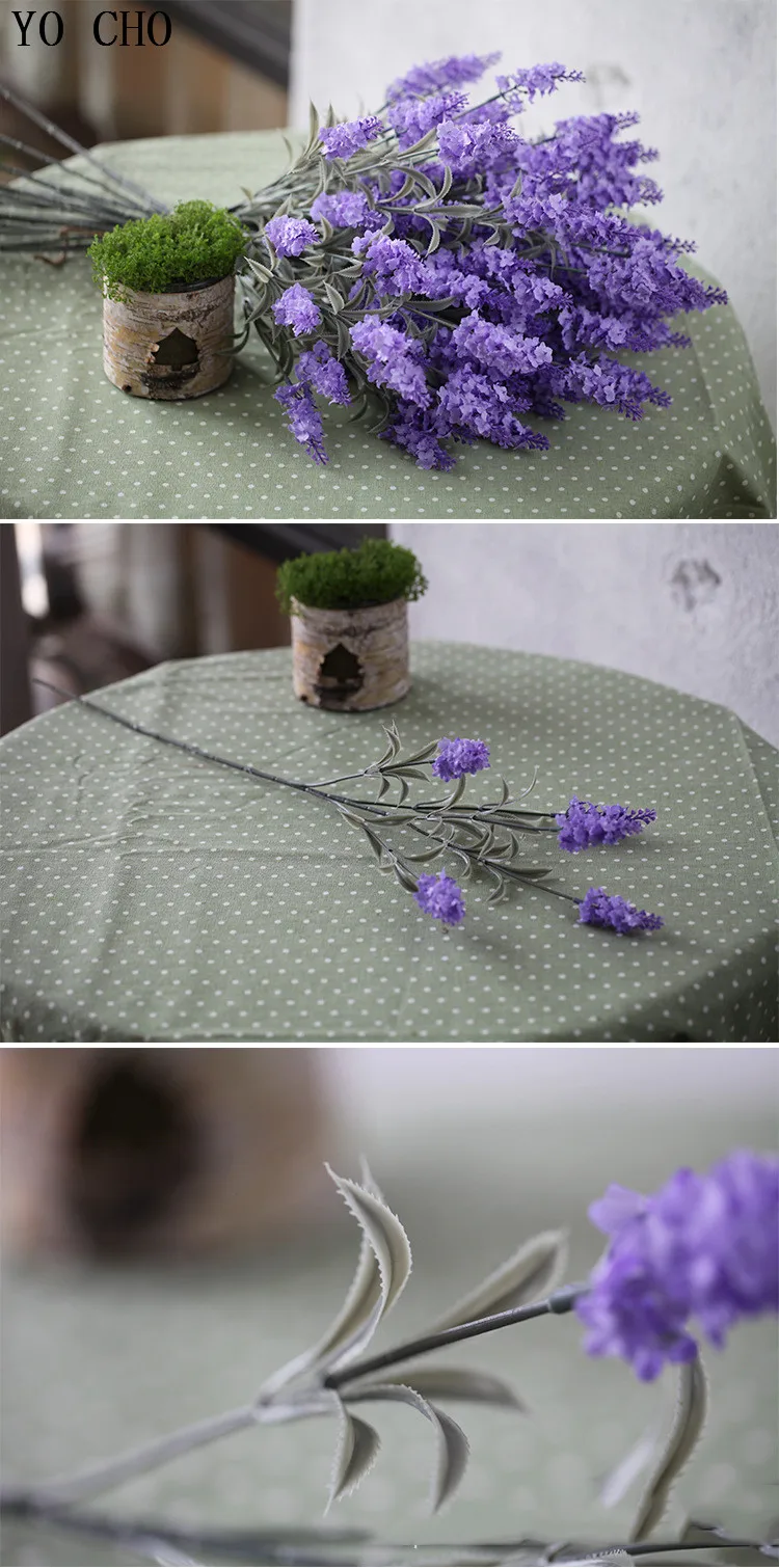 real touch Romantic Provence decoration lavender flower for wedding home vase decoration plastic plants silk artificial flowers grain decorative Simulation of aquatic plants (2)
